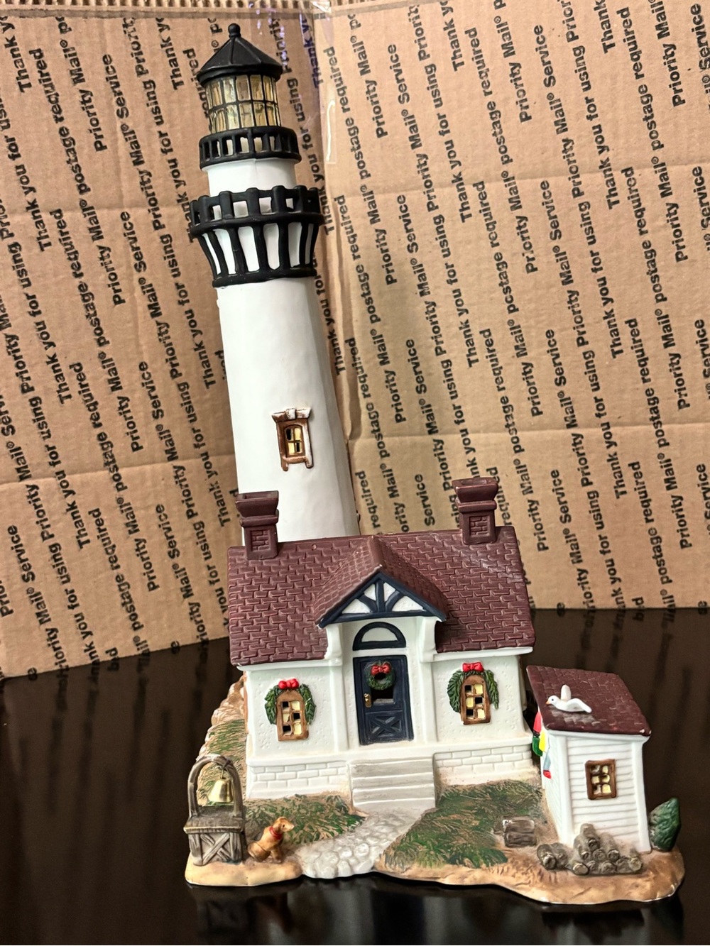 Harborside Village Pigeon Point CA Deluxe Porcelain Lighted House Lighthous